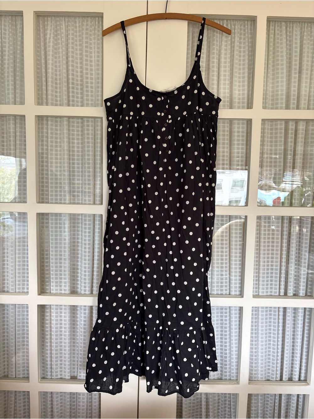 THE GREAT. Black Label Tank with Cream Tag